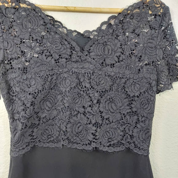The Kooples Womens Top- Lace Crossover Black Short Sleeve Size 1 or Sz S - Picture 5 of 12
